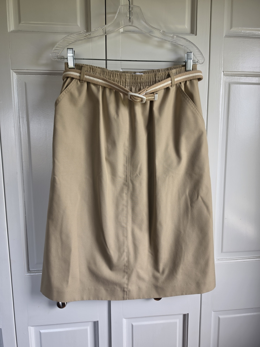 Koret Beige A-Line Skirt with Waist Tie